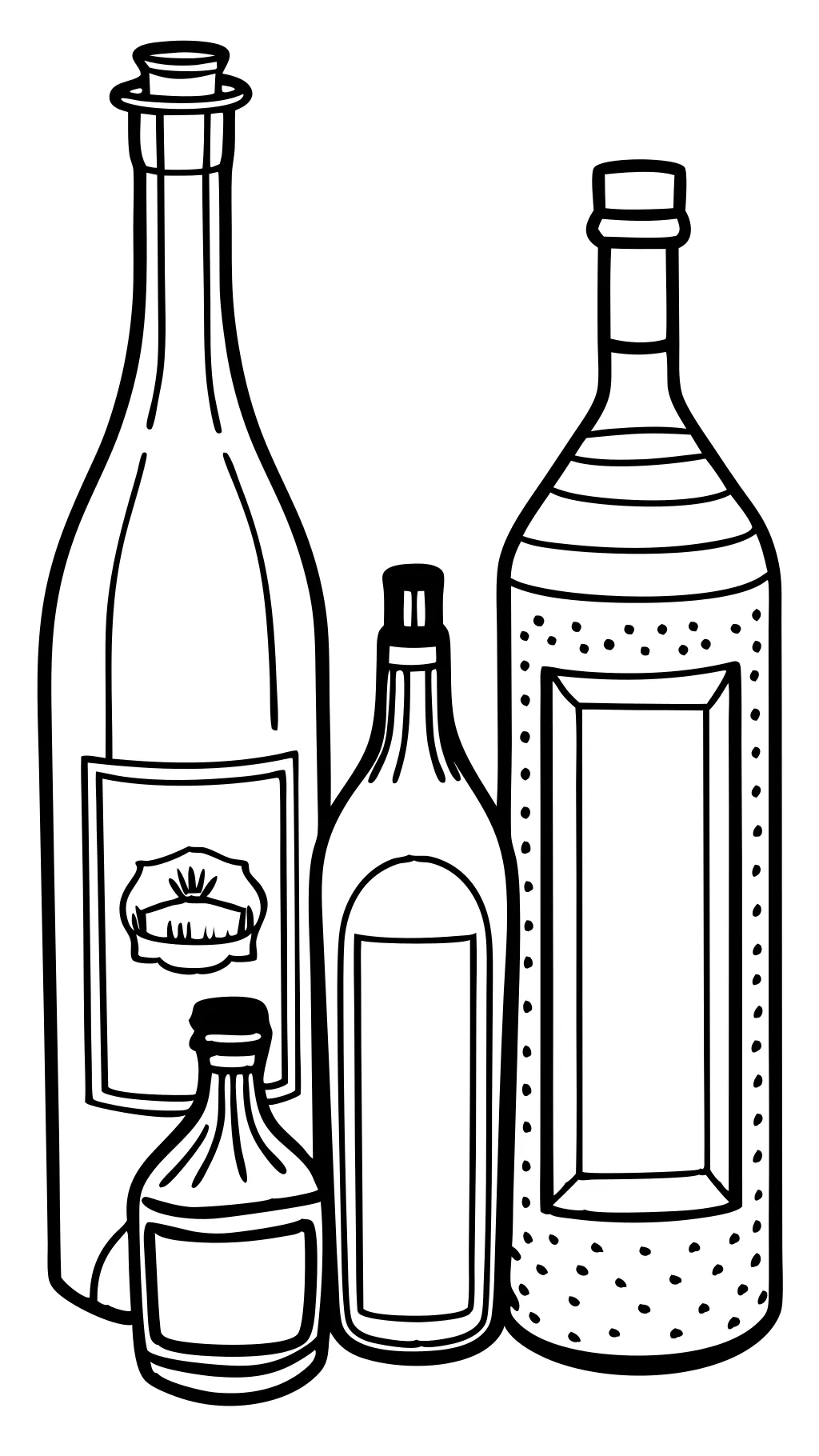 bottle coloring page